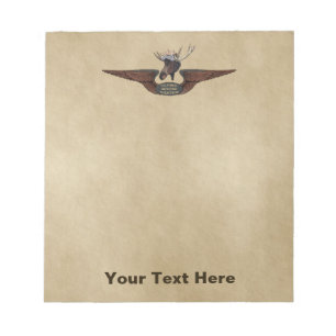 Flying Moose Bush Pilot Wings Notepad