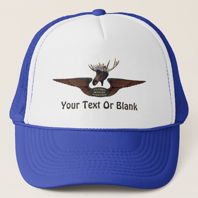 Flying Moose Bush Pilot Wings Trucker Hat (Front)