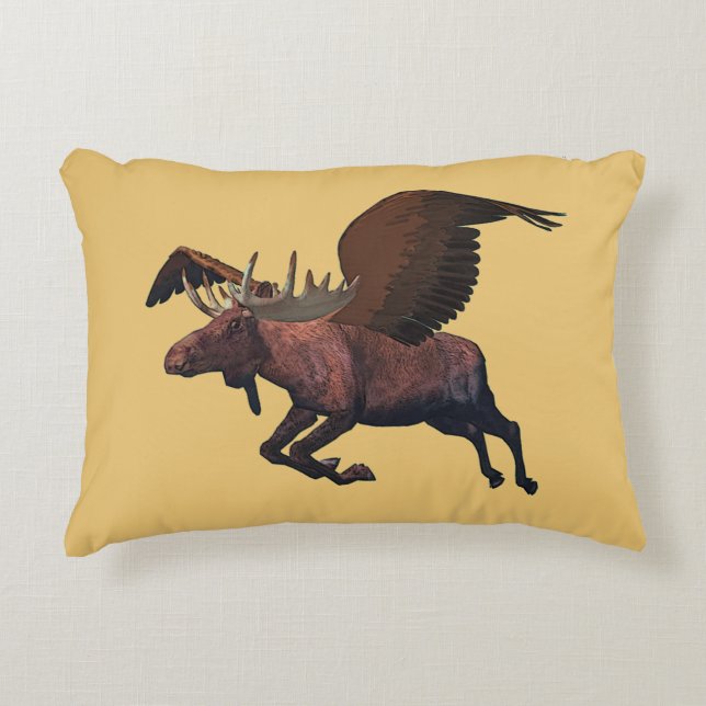 Flying Moose Decorative Cushion (Front)