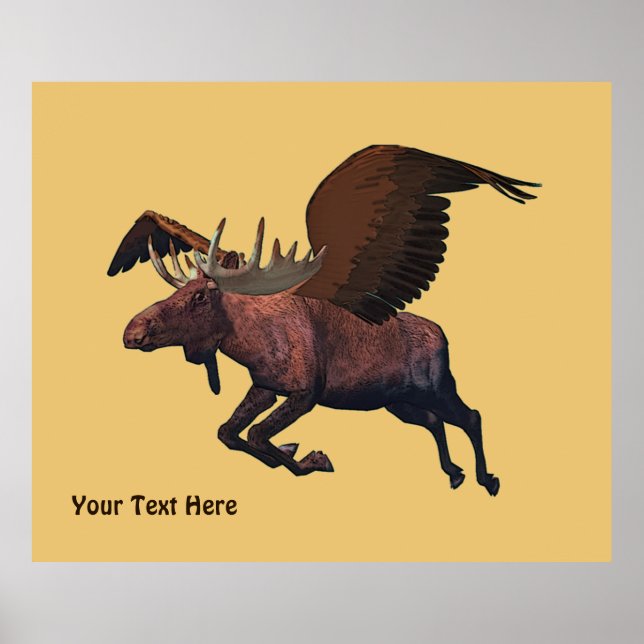 Flying Moose Poster (Front)