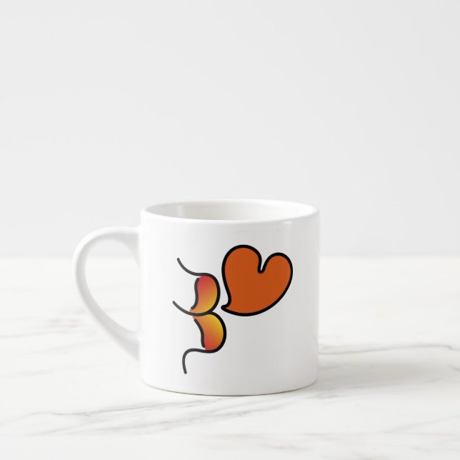 flying muackS!!! - Orange Espresso Cup (Left)