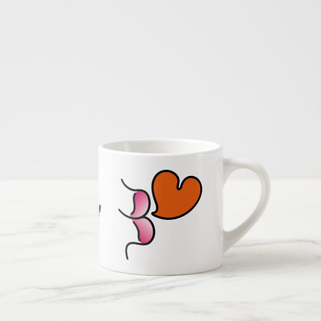 flying muackS!!! - Pink Espresso Cup (Right)
