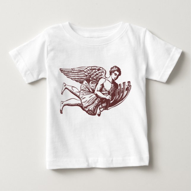 Flying Musical Angel Baby T-Shirt (Front)