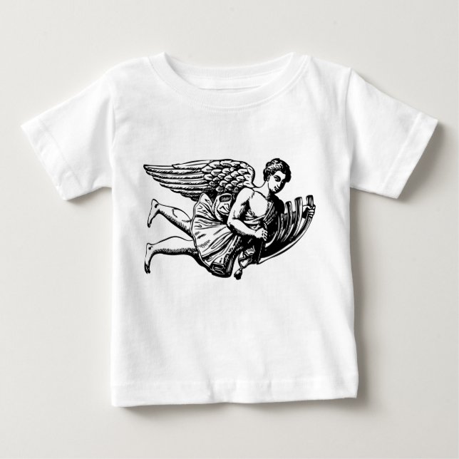 Flying Musical Angel Baby T-Shirt (Front)