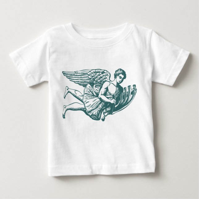 Flying Musical Angel Baby T-Shirt (Front)