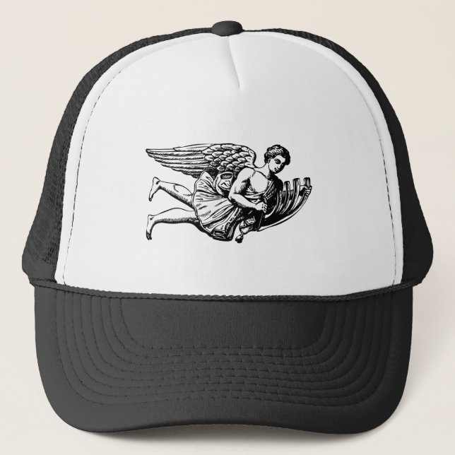 Flying Musical Angel Trucker Hat (Front)