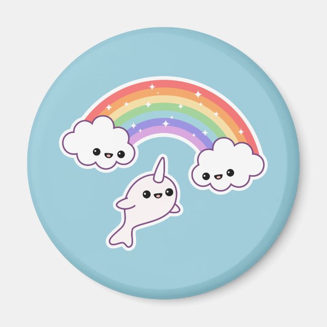 Flying Narwhal Magnet (Front)