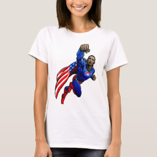 Flying Obama (fitted ladies) T-Shirt