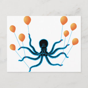 Flying Octopus Postcard