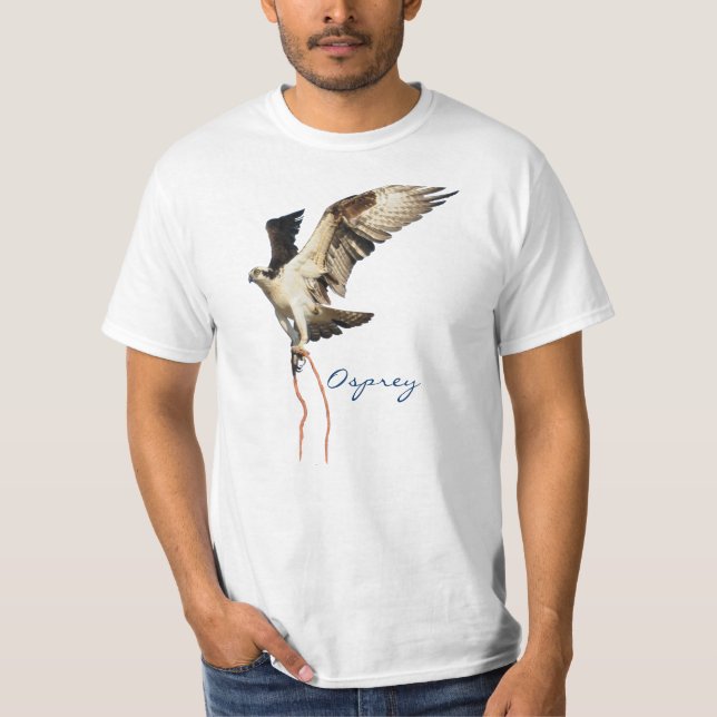 Flying Osprey Fish Hawk T-Shirt (Front)