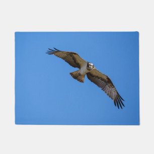 Flying osprey with a target in sight doormat