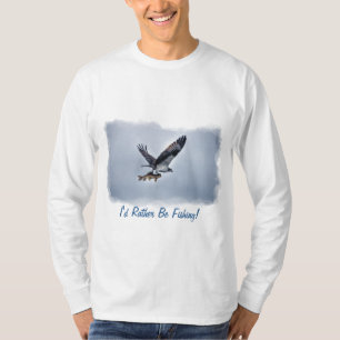 Flying Osprey with Walleye Fish HDR Photo T-Shirt