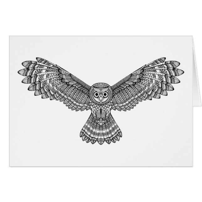 Flying Owl Zendoodle (Front Horizontal)