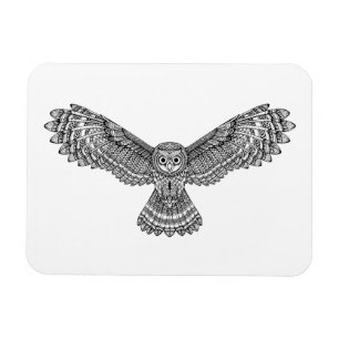 Flying Owl Zendoodle Magnet