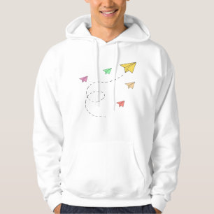 Flying paper planes hoodie