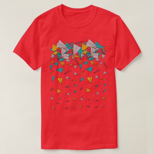 Flying paper planes T-Shirt (Design Front)