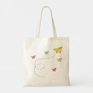 Flying paper planes tote bag