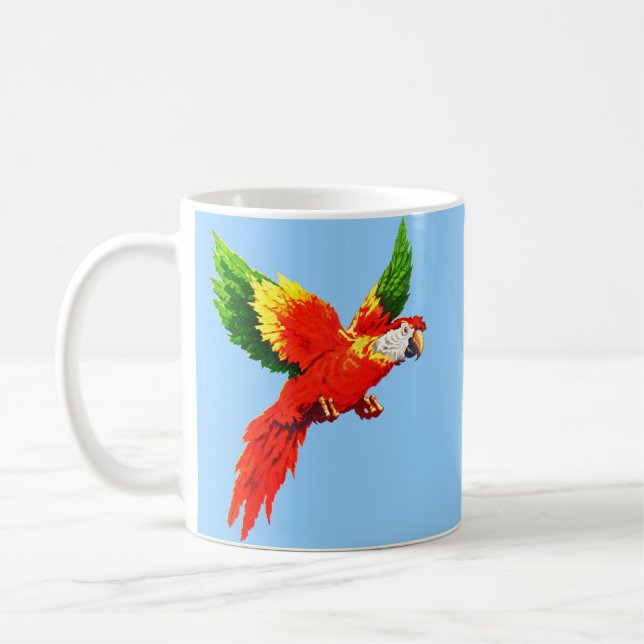flying parrot coffee mug (Left)