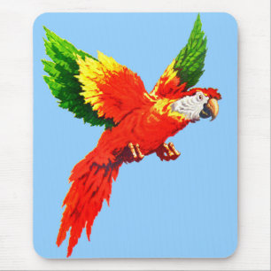 flying parrot mouse pad