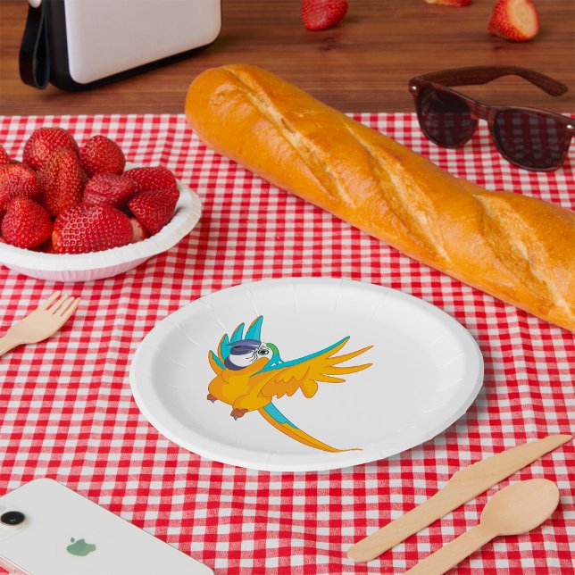 Flying Parrot Paper Plate (Creator Uploaded)