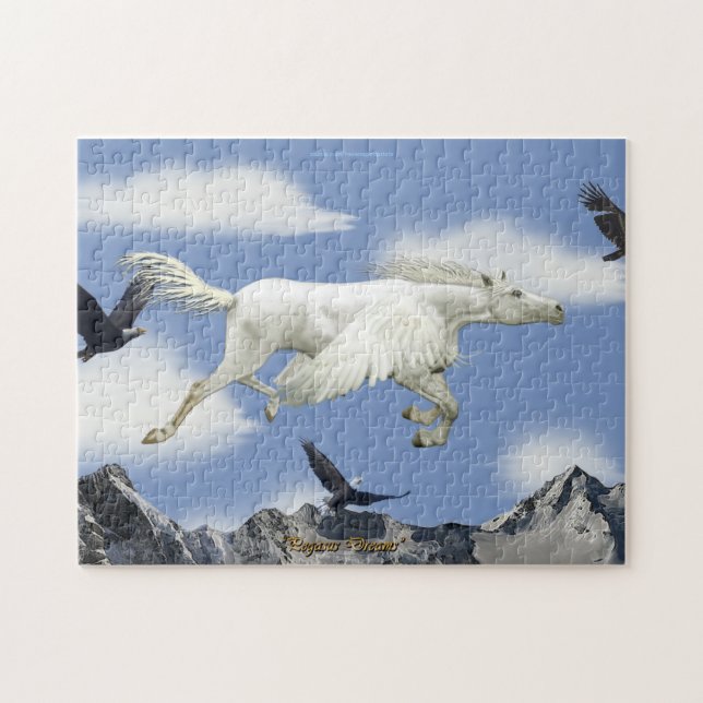 Flying Pegasus & Eagles Fantasy Art Puzzle (Horizontal)