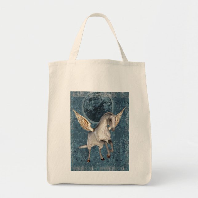 Flying Pegasus Horse Fantasy Tote Bag (Front)