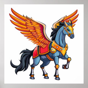 Flying pegasus poster