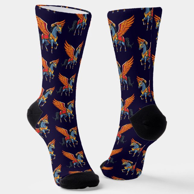 Flying pegasus socks (Angled)