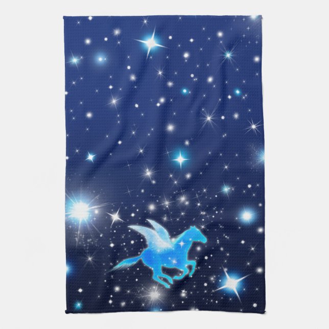 Flying Pegasus Tea Towel (Vertical)