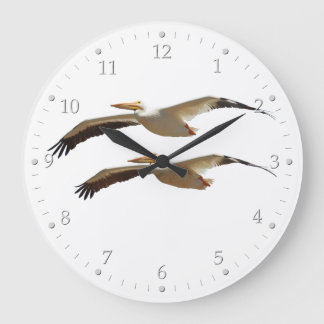 Flying Pelican 4 Large Clock