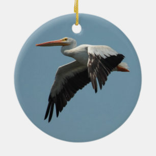 Flying Pelican 5 Ceramic Tree Decoration