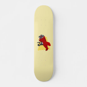 Flying penguin cartoon skateboard