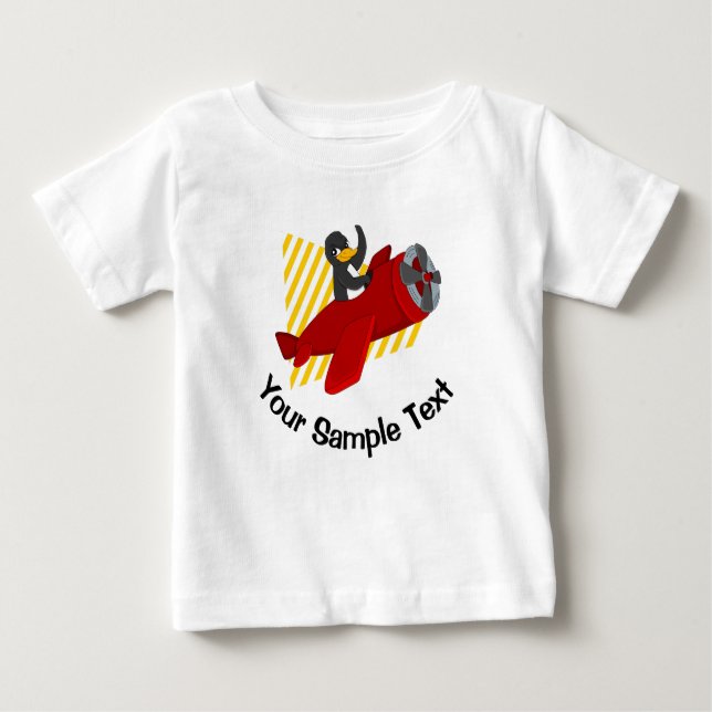 Flying penguin keychain baby T-Shirt (Front)
