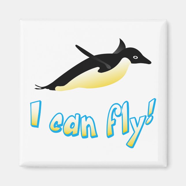 Flying penguin magnet (Front)