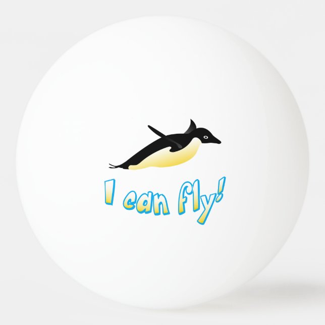 Flying penguin ping pong ball (Front)