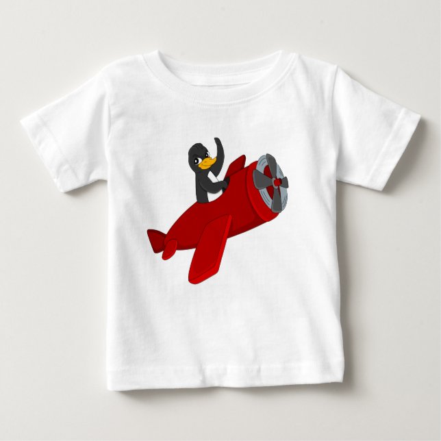 Flying penguing cartoon baby T-Shirt (Front)