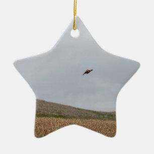 flying pheasant ceramic tree decoration