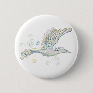 Flying Phoenix 6 Cm Round Badge