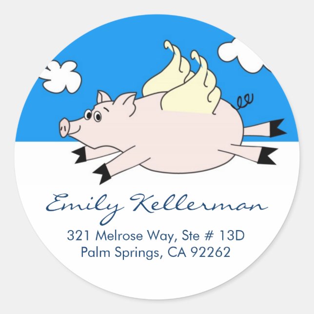 Flying Pig Address Labels (Front)