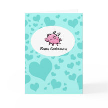 Flying Pig Anniversary card