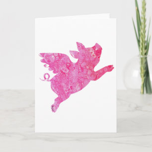 Flying pig art, Flying Pig Card