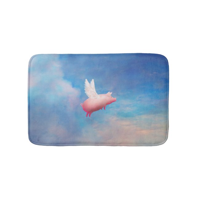 flying pig bath mat (Front)