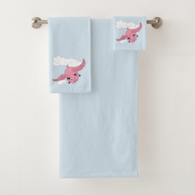 Flying Pig Bath Towel Set (Insitu)