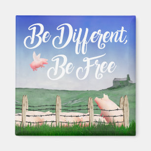 Flying Pig-Be Different Magnet