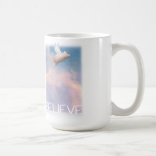 flying pig - believe mug