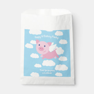 Flying Pig Birthday Party Favour Bag