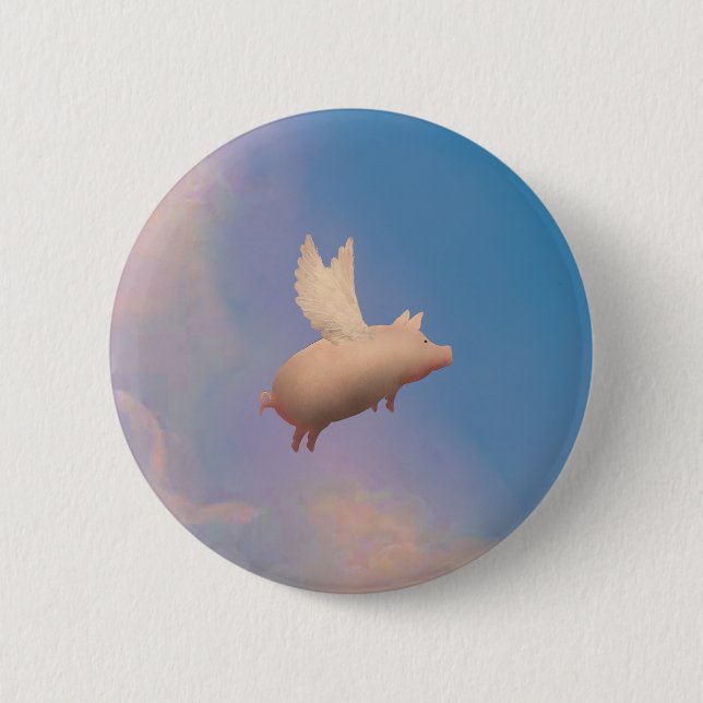 flying pig button (Front)