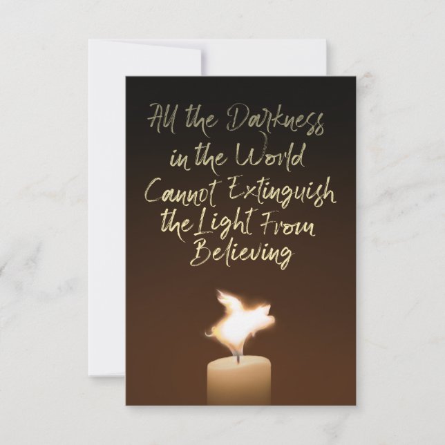Flying Pig Candle Flame Card (Front)