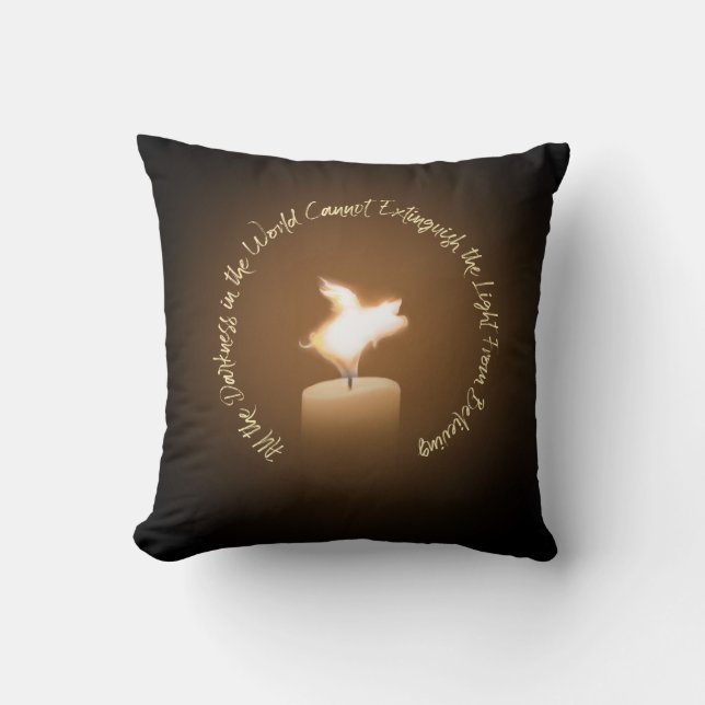 Flying Pig Candle Flame Cushion (Front)