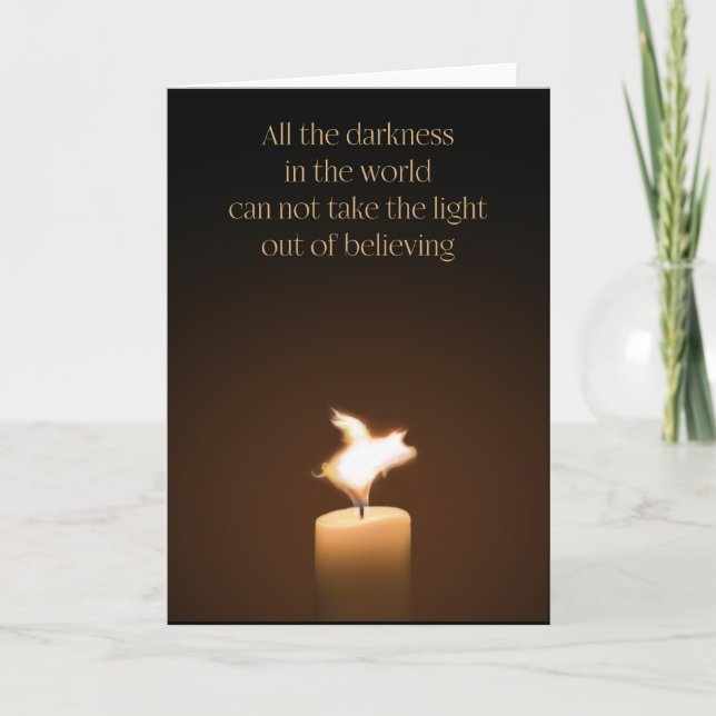 Flying Pig Candle Flame Greeting Card (Front)